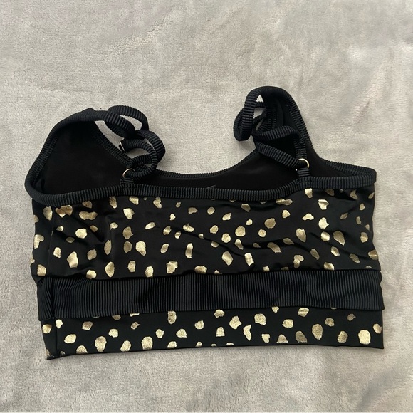 New! SET Beach Riot Eva Emmy Ribbed Bikini in Black Gold Spot 24888 4172 - Picture 6 of 12